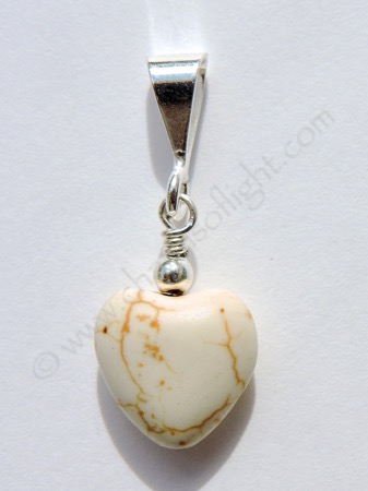 Howlite Heart Pendant